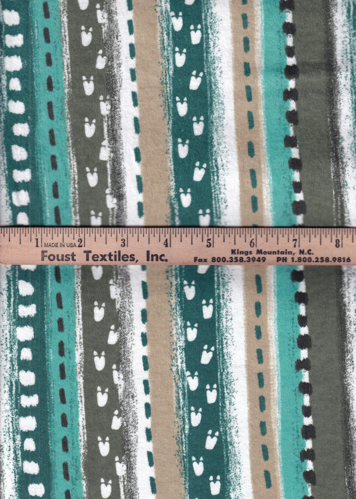 David Textiles Fantastic Flannel Going Dino Border Stripe Baby Price per Yard