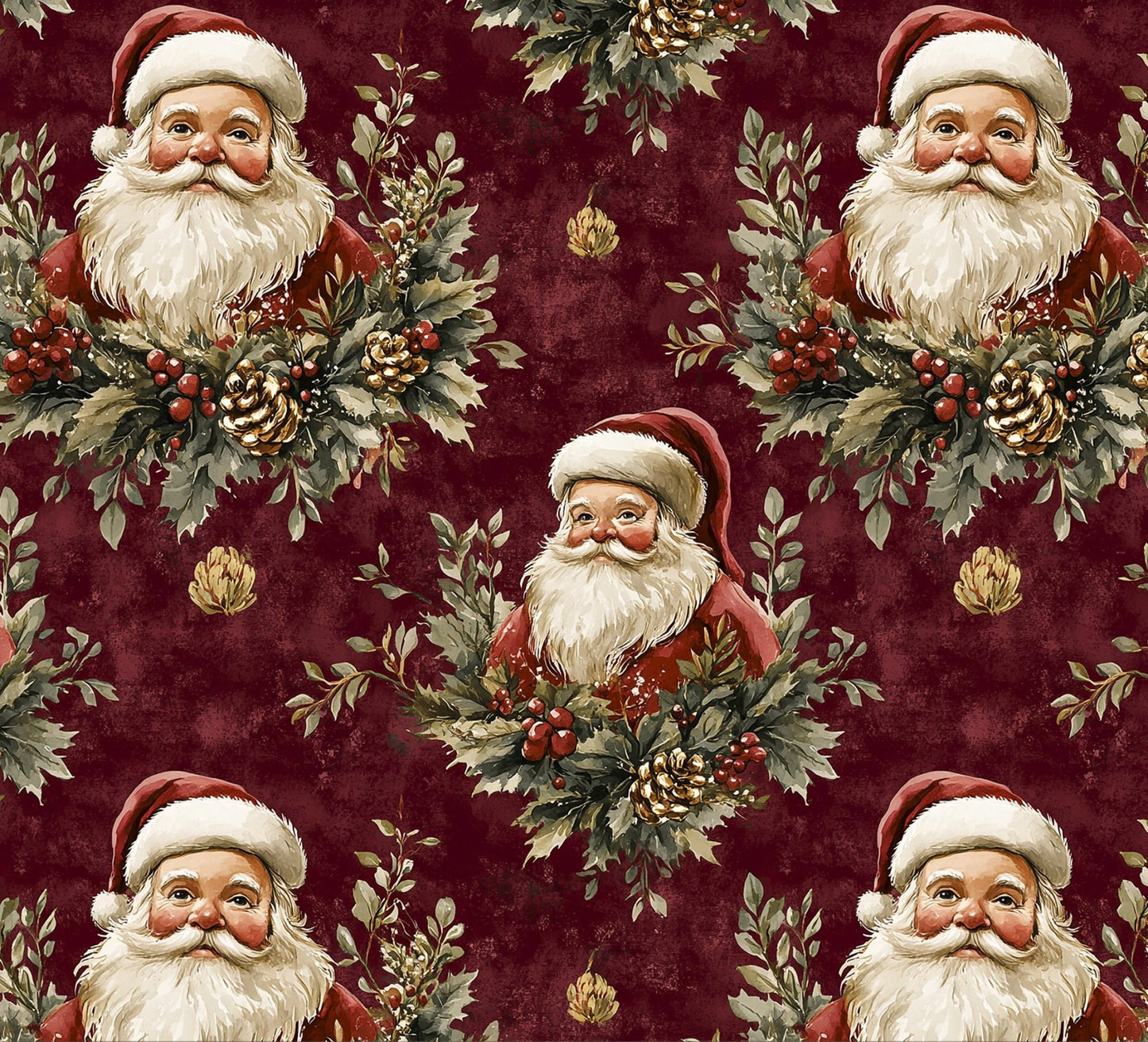 Christmas Classic Santa on Red