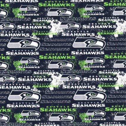 NFL Football Seattle Seahawks Distressed 45 Inch Cotton