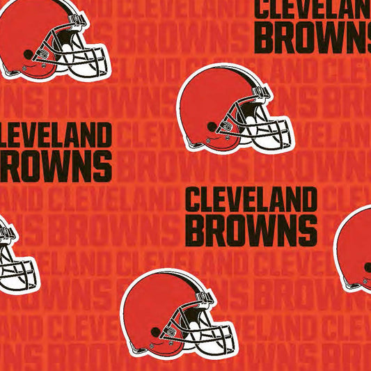 NFL Cleveland Browns Canvas Duck Fabric 100% Cotton By the Yard 48 Inch