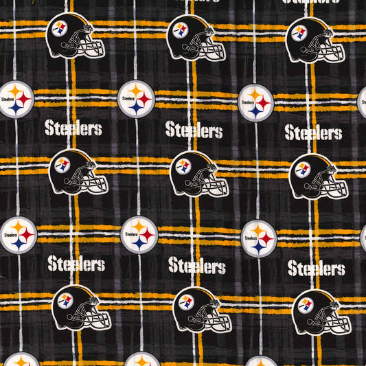 Price Per Yard Flannel Pittsburgh Steelers Fabric Traditions NFL 100% Cotton