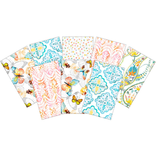Butterfly 8 Piece Fat Eighth Bundle 9" x 21" Precut