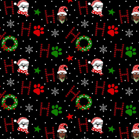 44 x 36 Christmas Merry Woofmas to All Dogs Fabric Traditions 100% Cotton