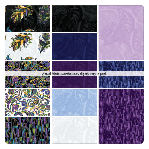 Benartex Luminescent Leaves Indigo 13 Piece Fat Quarter Bundle