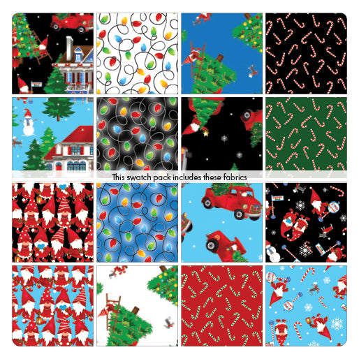 Benartex Merry Gnomeville 9 Piece Fat Quarter Bundle Christmas
