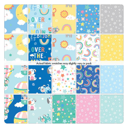 Benartex Twinkle Comfort Flannel 20 Piece Fat Quarter Bundle Baby