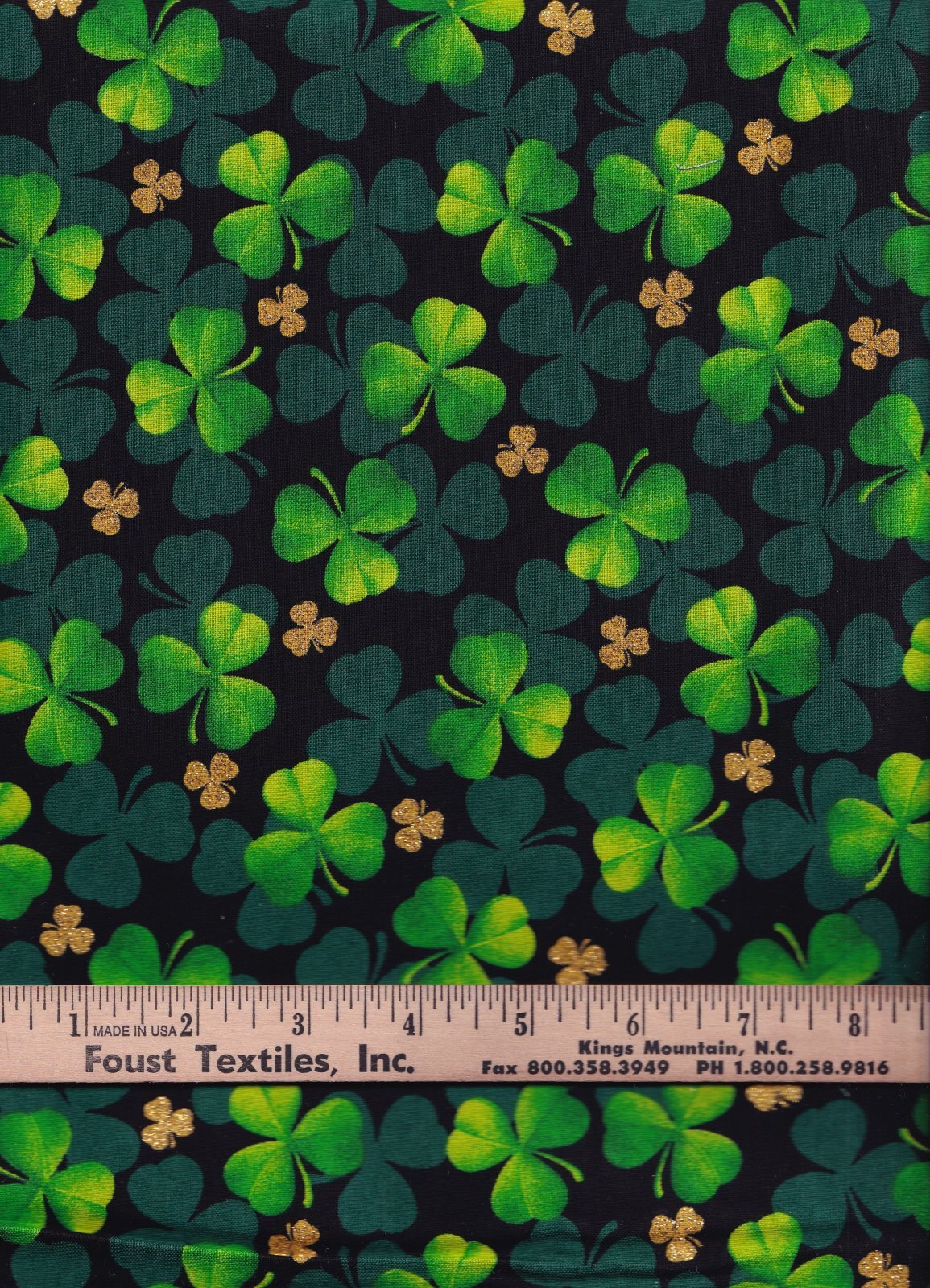 Fabric Traditions Shades of Clover Glitter St Patrick