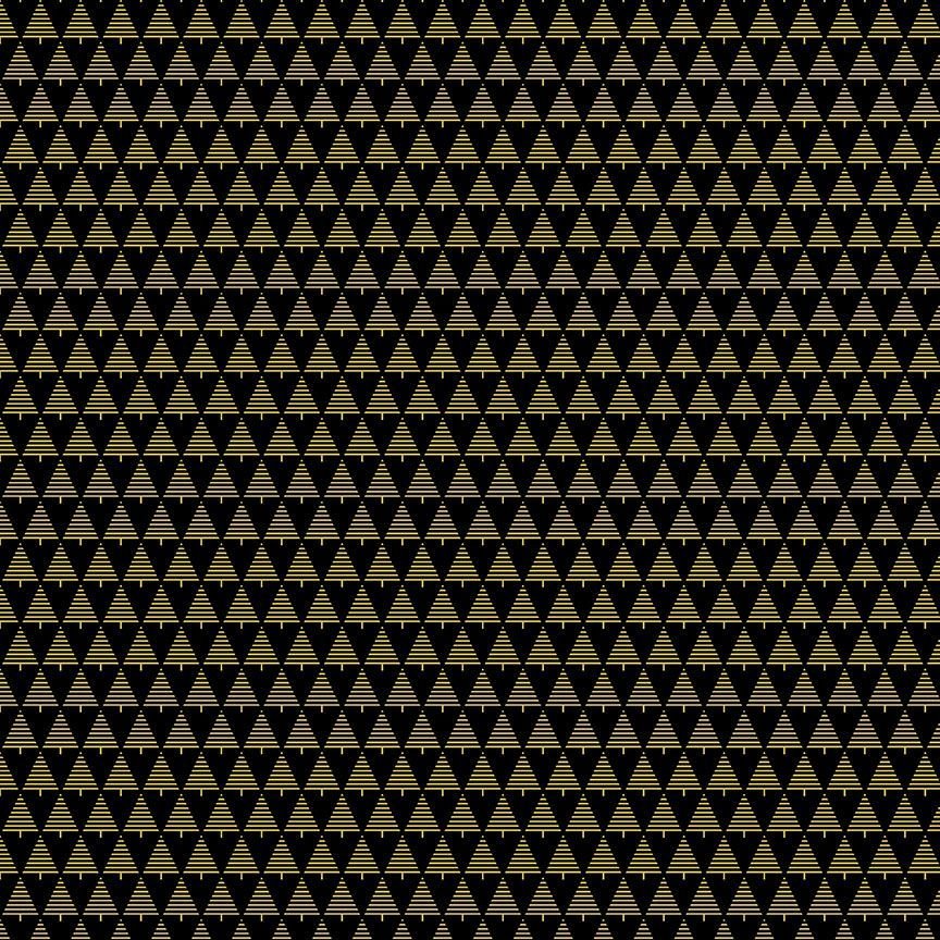 Timeless Treasures Lined Christmas Trees Black Blender 100% Cotton Price per Yard
