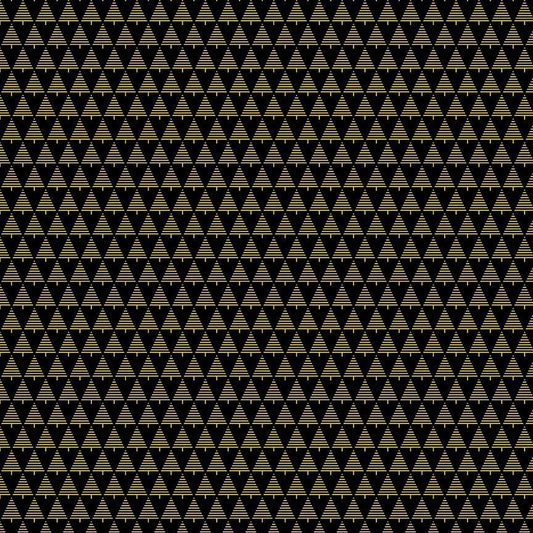 Timeless Treasures Lined Christmas Trees Black Blender 100% Cotton Price per Yard