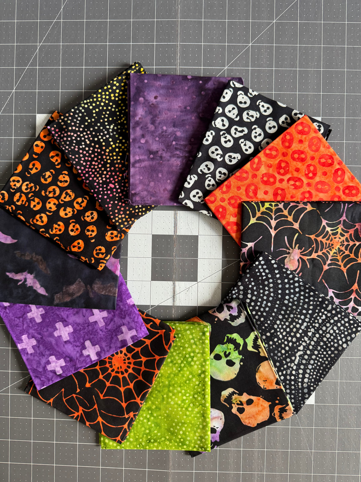 Halloween Jelly Roll 40 2.5" Strips Batiks 100% Cotton