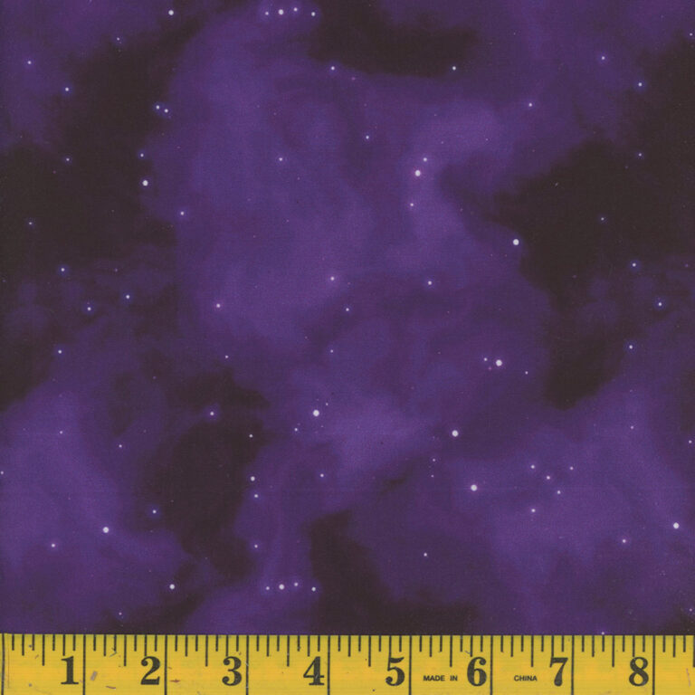 Double Faced Prequilted Lighthouse Galaxy Teal By the Yard
