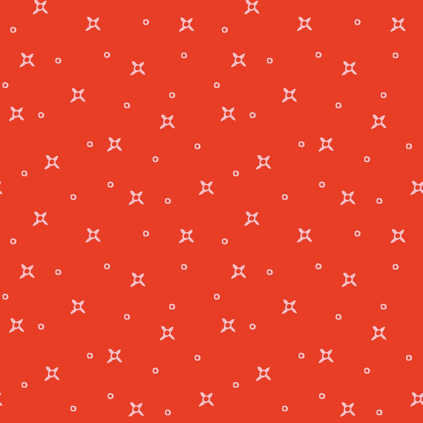44 x 36 Stars and Dots Red Maywood Studio 100% Cotton All Over Print