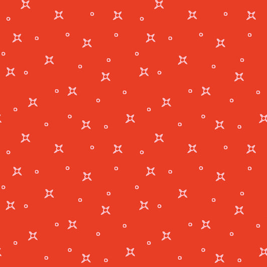 44 x 36 Stars and Dots Red Maywood Studio 100% Cotton All Over Print