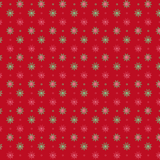 Red and Green Stars Blender Christmas Price Per Yard Maywood Studio 100% Cotton