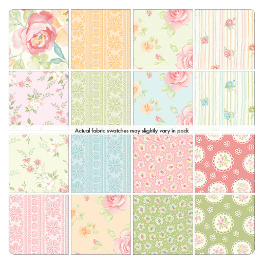 42 10 Inch Squares Sweet Baby Rose Layer Cake Benartex Floral Baby