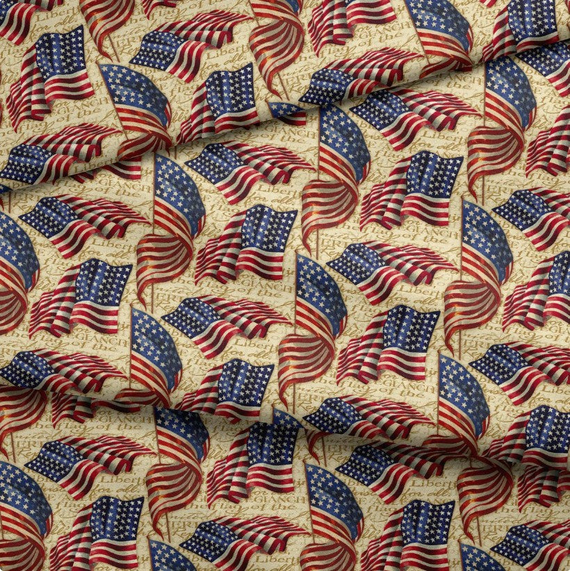 Springs Creative Patriotic We Pledge Allegiance 100% Cotton By the Yard