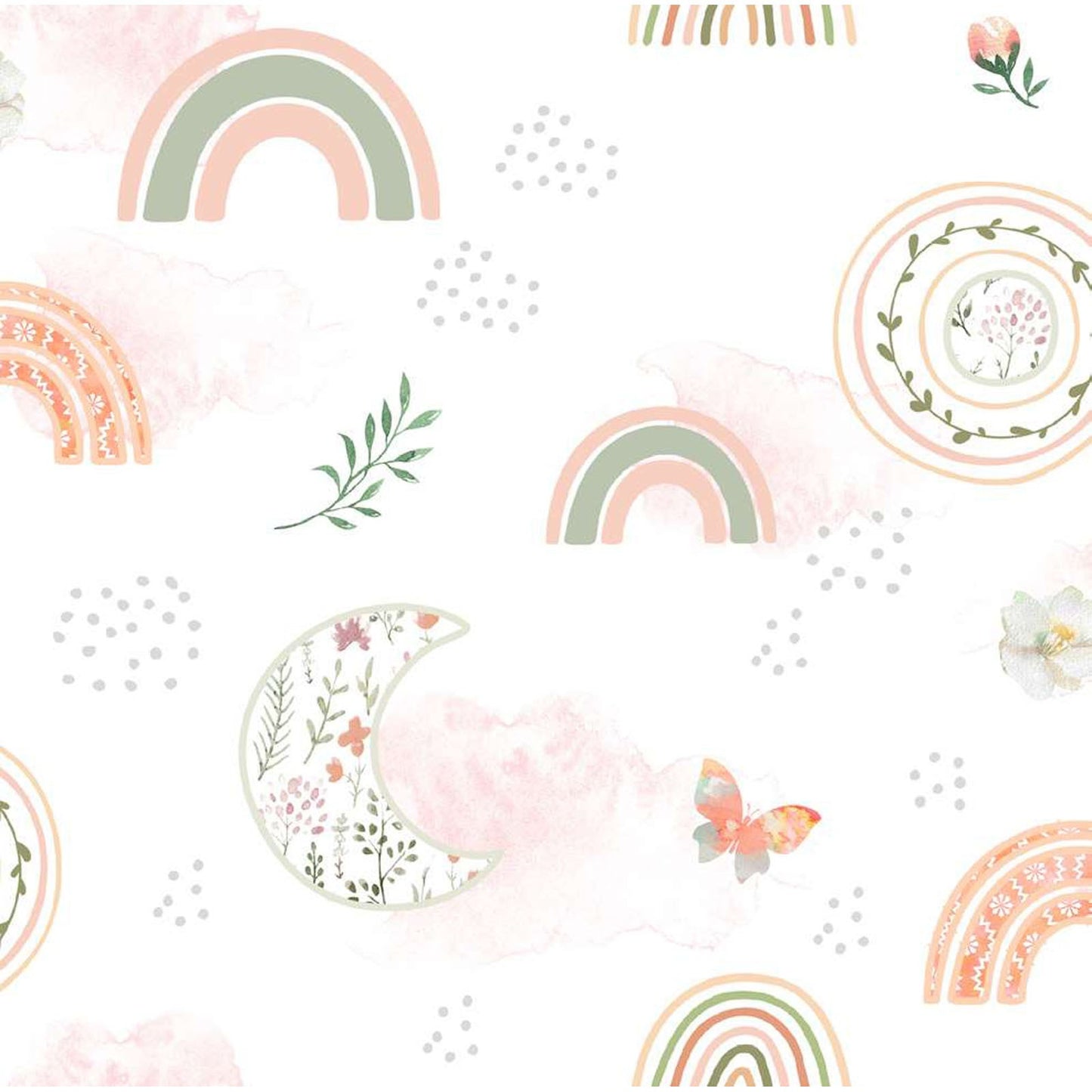 Springs Creative Flannel Moon Beam Rainbow Baby