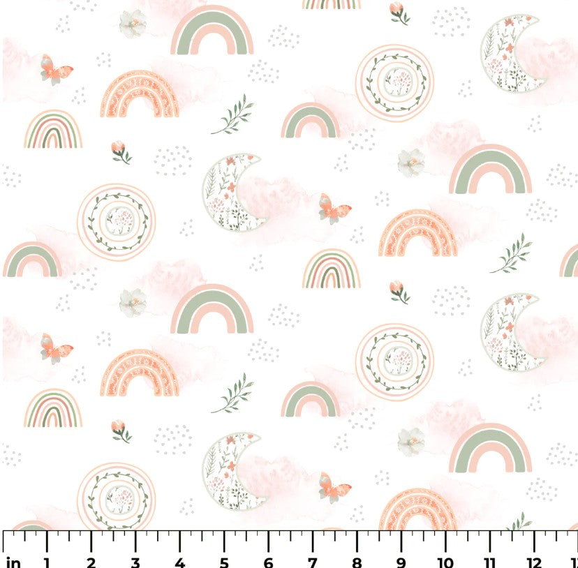 Springs Creative Flannel Moon Beam Rainbow Baby