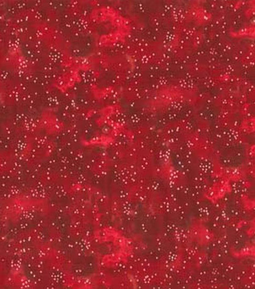 44 x 36 Christmas Red Blender with Dots 100% Cotton Fabric