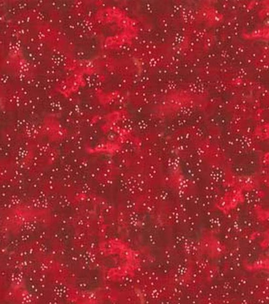44 x 36 Christmas Red Blender with Dots 100% Cotton Fabric