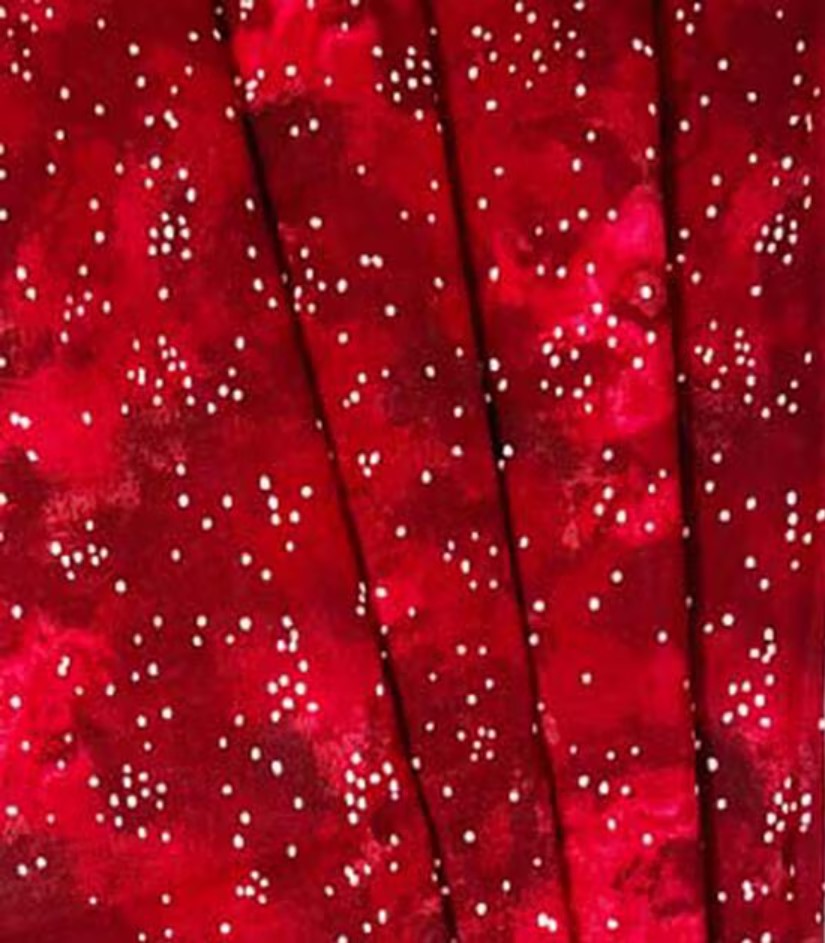 44 x 36 Christmas Red Blender with Dots 100% Cotton Fabric