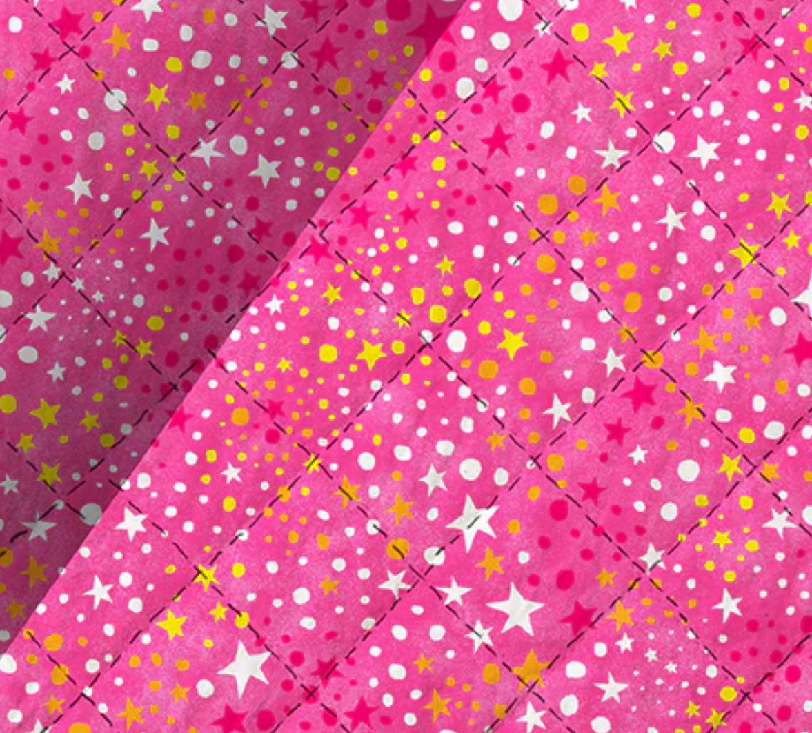 Price Per Yard Double Faced Pre-Quilted Launch Party Pink Paintbrush Studio Baby