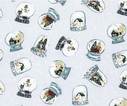 Dear Stella Christmas Sweater Weather Ice Snow Globes Christmas Price per Yard