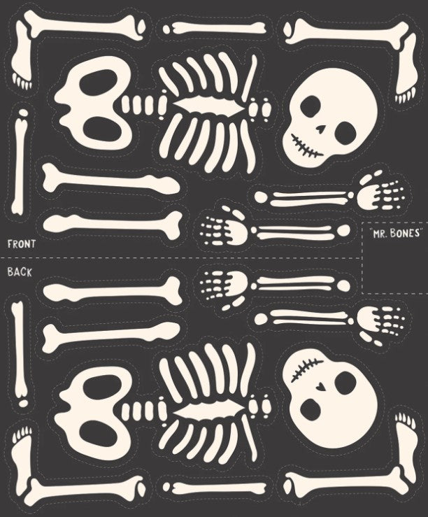 Riley Blake Halloween Hey Pumpkin Skeleton Panel Mr Bone