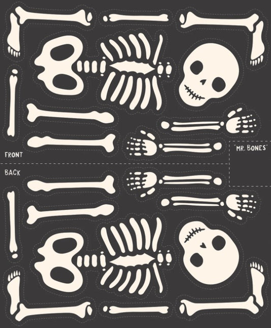Riley Blake Halloween Hey Pumpkin Skeleton Panel Mr Bone
