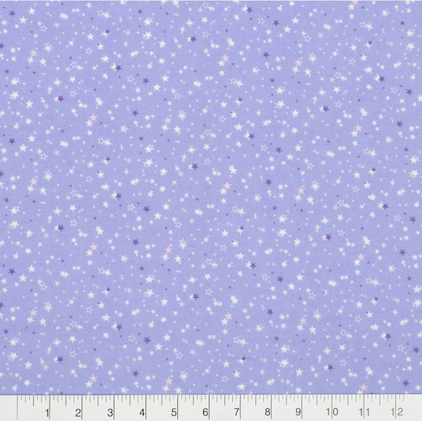 3 Flannel Fat Quarters Out of the World Celestial Little Feet Boutique Pink Purple 18" x 21" Baby