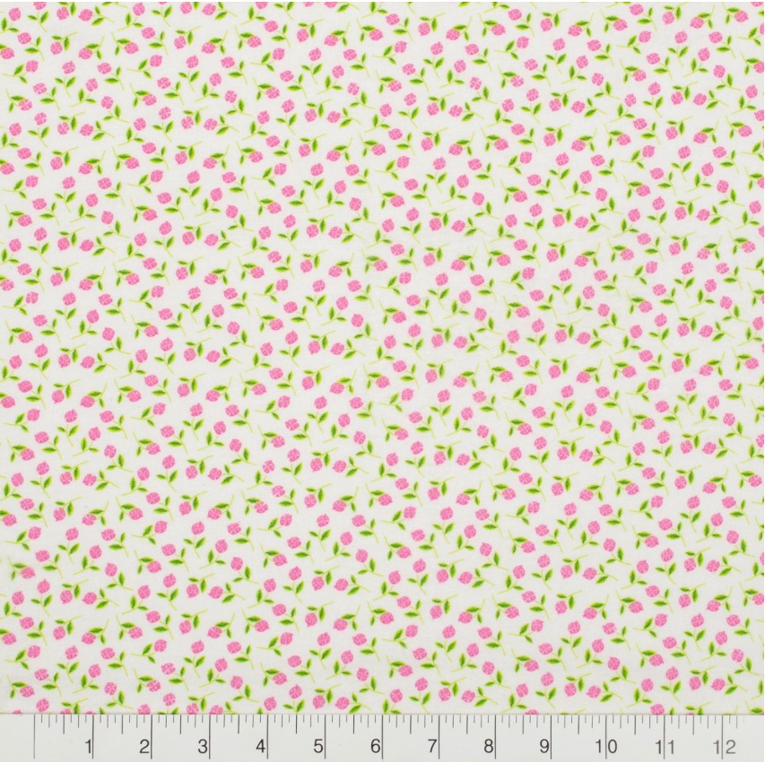 3 Flannel Fat Quarters Wild and Free Little Feet Boutique Pink White 18" x 21" Baby