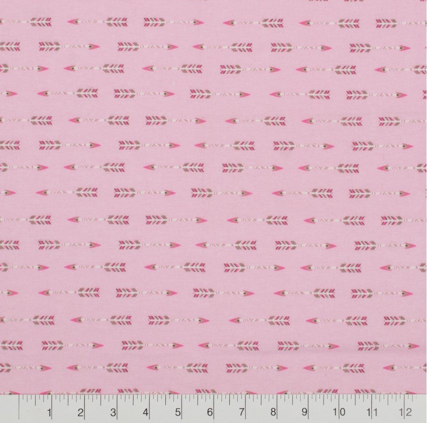 3 Flannel Fat Quarters Wild and Free Little Feet Boutique Pink White 18" x 21" Baby