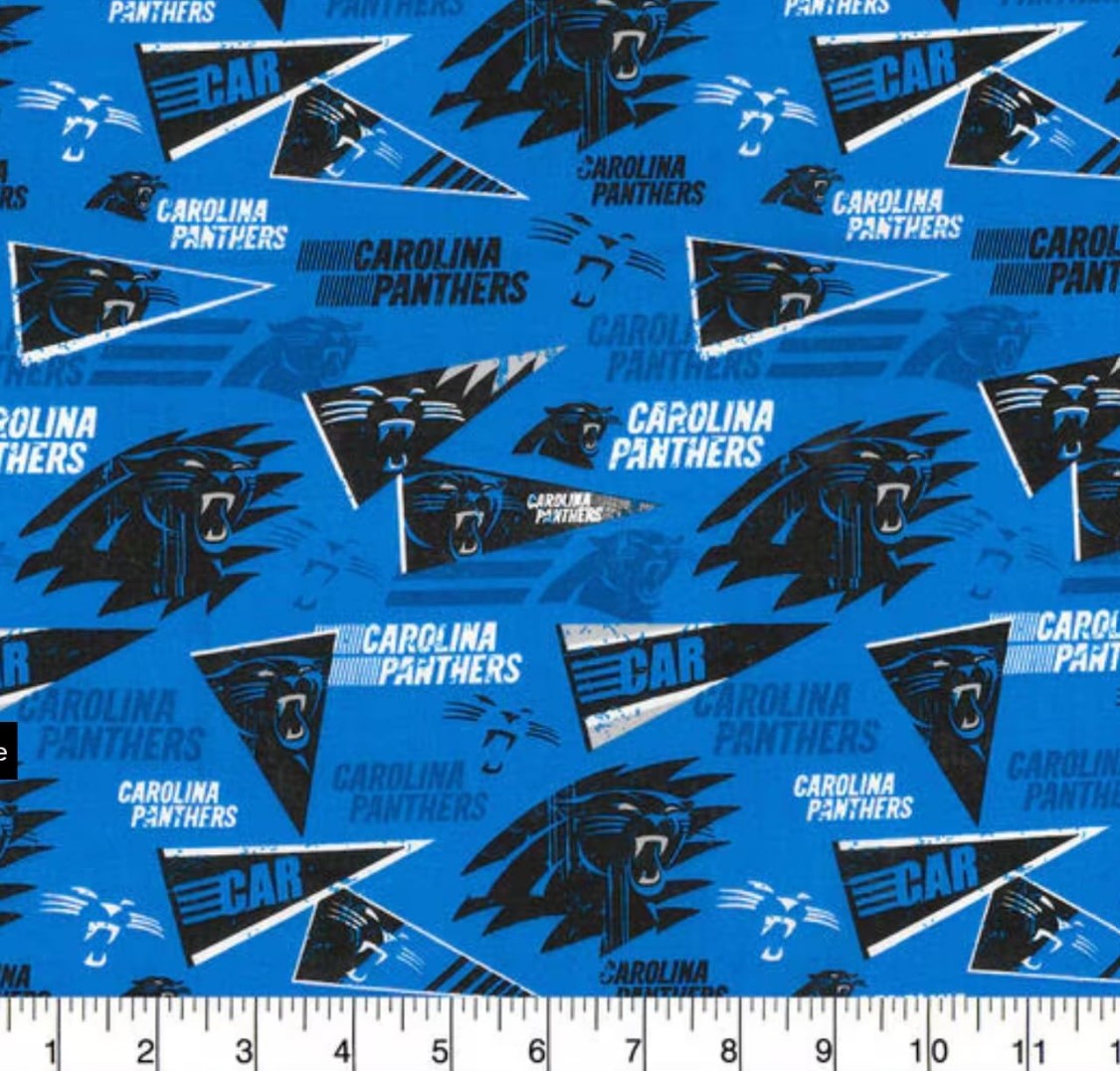 Carolina Panthers Flags 100% Cotton By the Yard