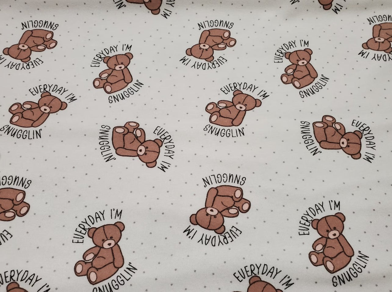 Springs Creative Flannel Everday I'm Sungglin on White Baby