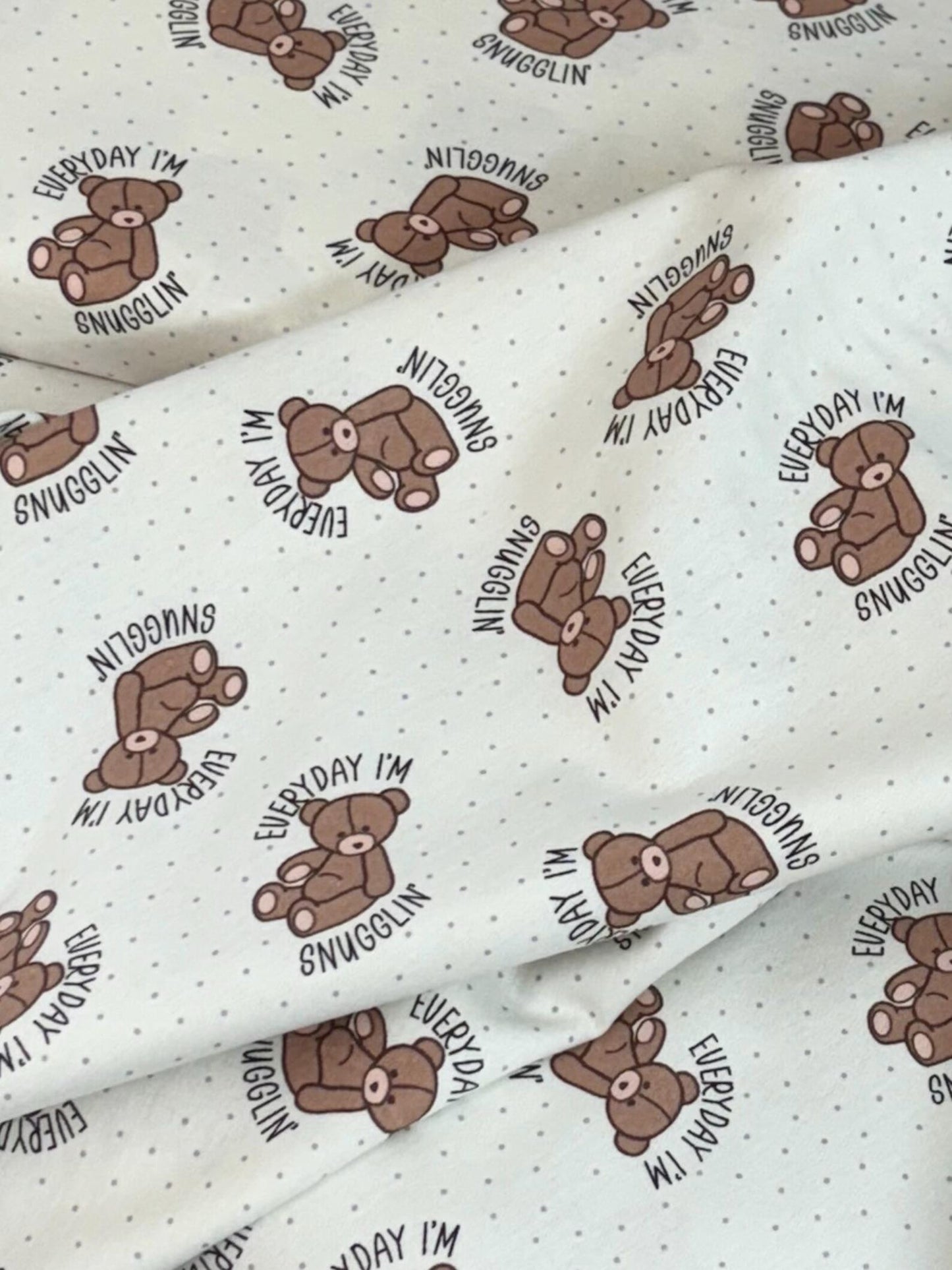 Springs Creative Flannel Everday I'm Sungglin on White Baby