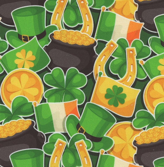 Mook Fabrics St Patricks Day Gold 100% Cotton Price per Yard