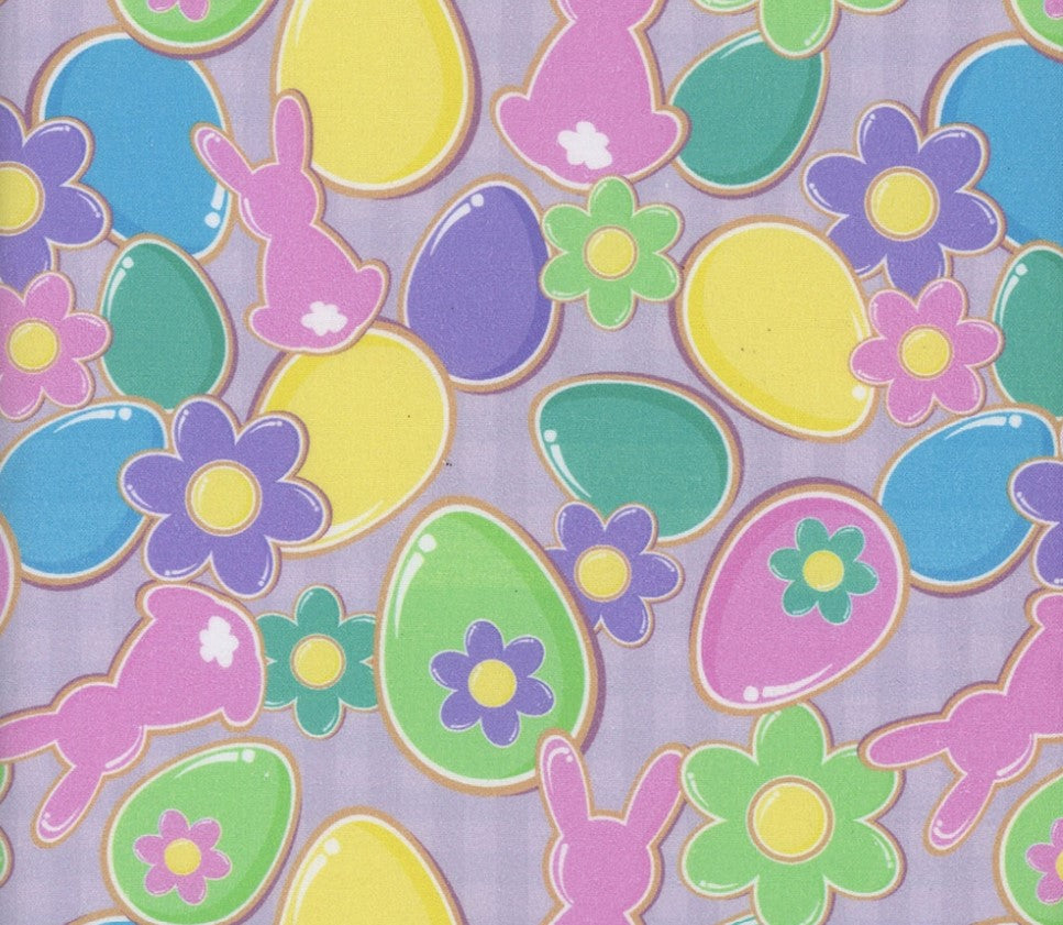 Mook Fabrics Easter Egg Cookies 100% Cotton Price per Yard