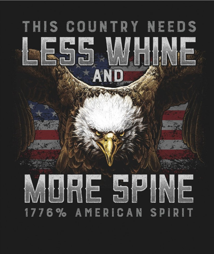 David Textiles Patriotic More Spine Less Whine 35 Inch Panel 100% Cotton