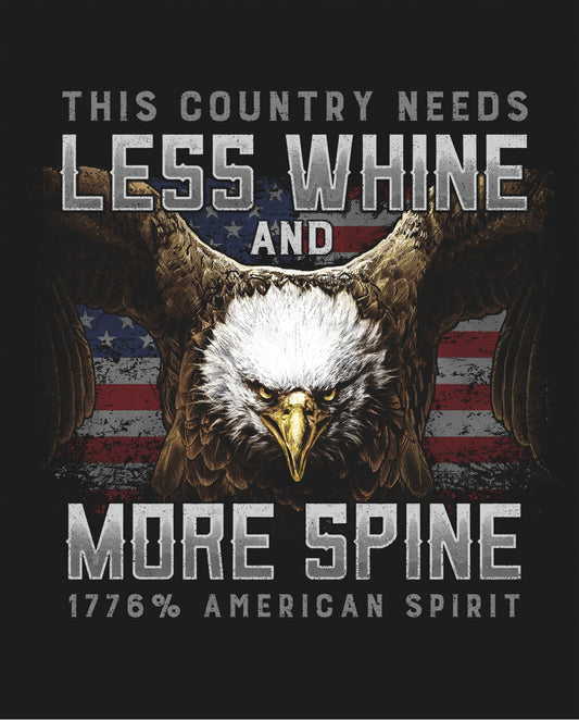 David Textiles Patriotic More Spine Less Whine 35 Inch Panel 100% Cotton