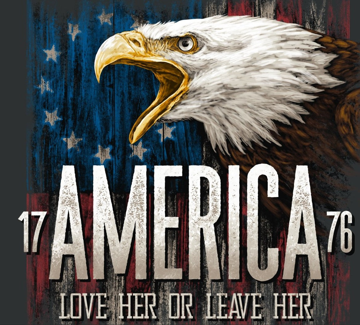 David Textiles Patriotic Love Her or Leave Her 35 Inch Panel 100% Cotton
