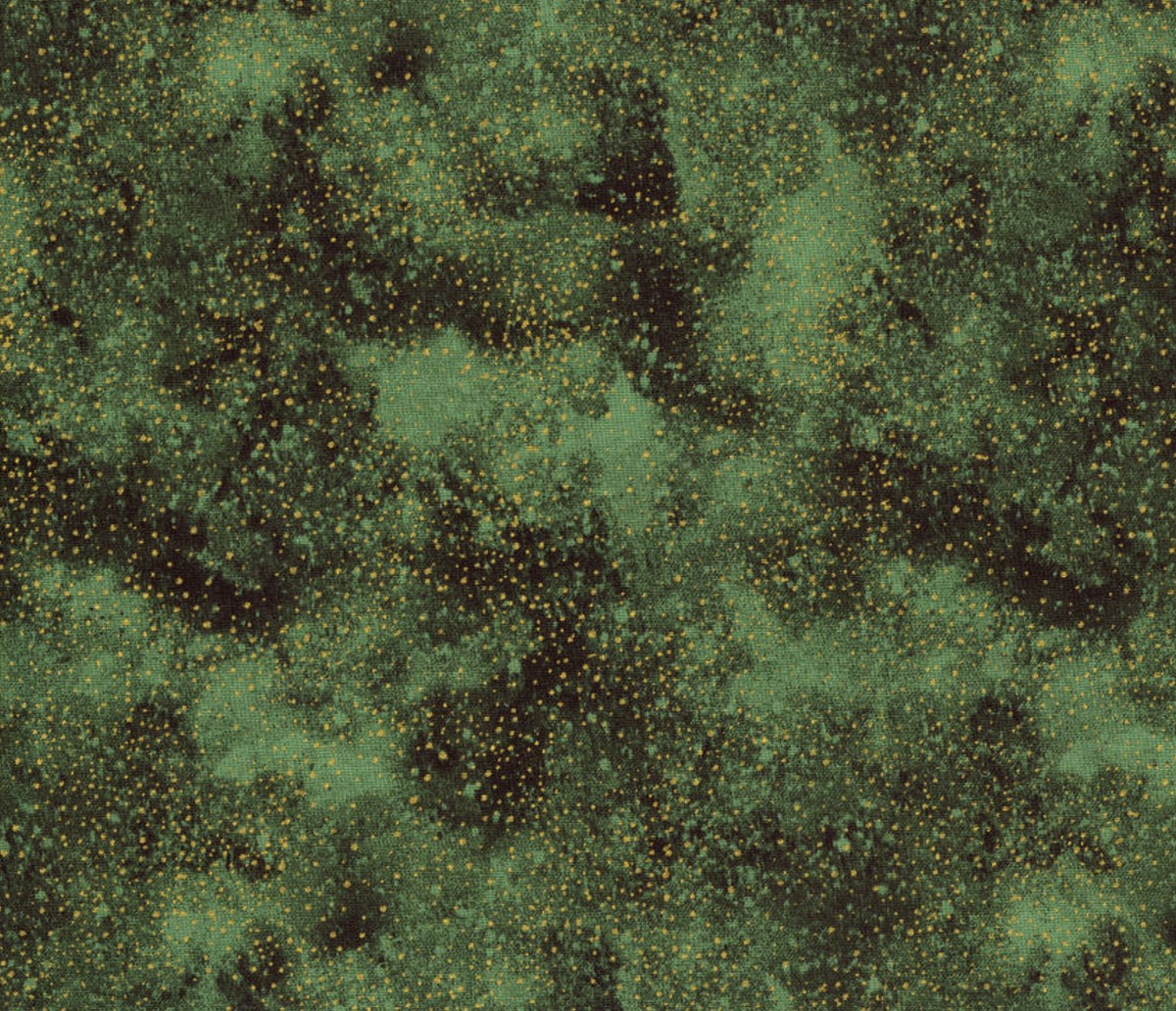 Blender Space Metallic Green 100% Cotton Price per Yard