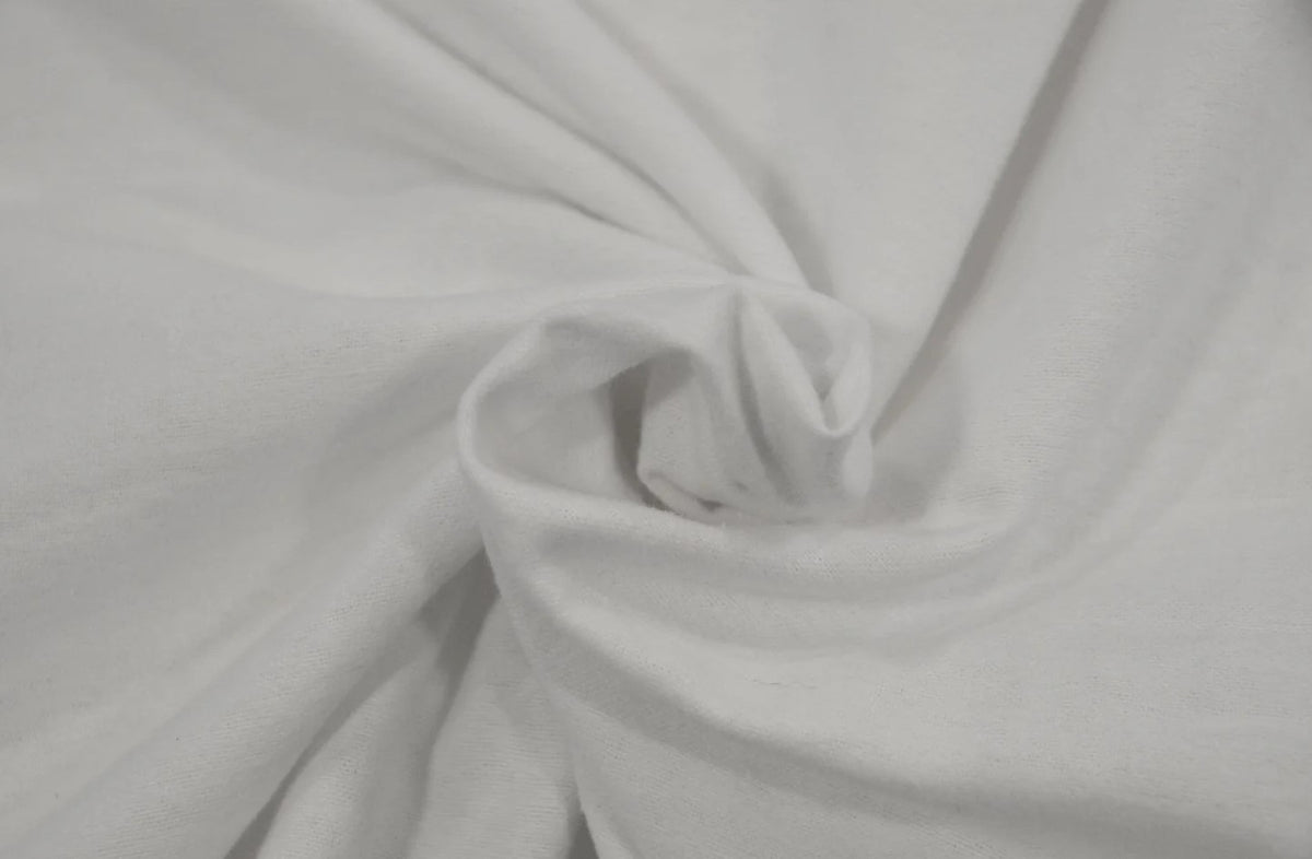 Thin Flannel Lining White 100% Cotton 60 Inch Wide Price per Yard