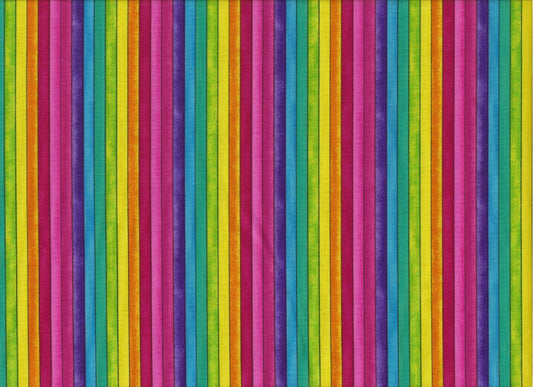 Novelty Bold Bright Stripes Easter 100% Cotton By the yard