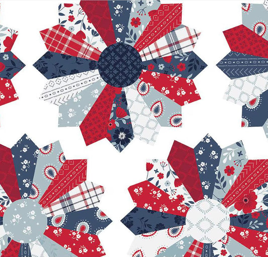 Riley Blake 108 Inch Wide American Beauty Dresden 100% Cotton Fabric Sold by the Yard