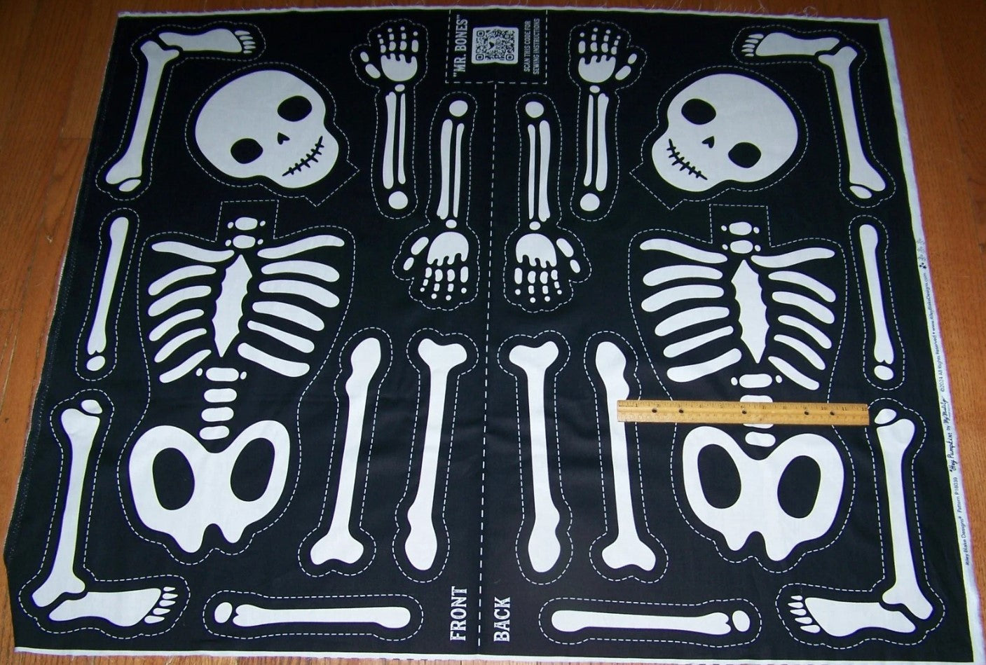 Riley Blake Halloween Hey Pumpkin Skeleton Panel Mr Bone