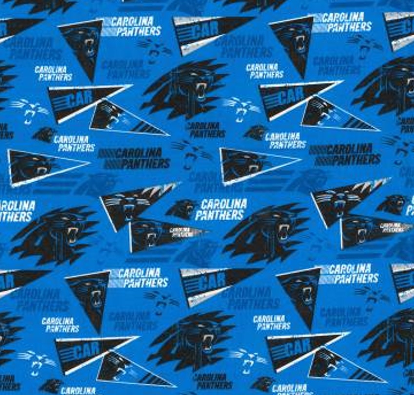 Carolina Panthers Flags 100% Cotton By the Yard
