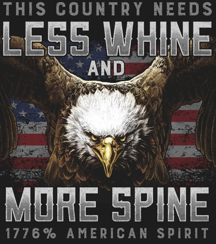 David Textiles Patriotic More Spine Less Whine 35 Inch Panel 100% Cotton