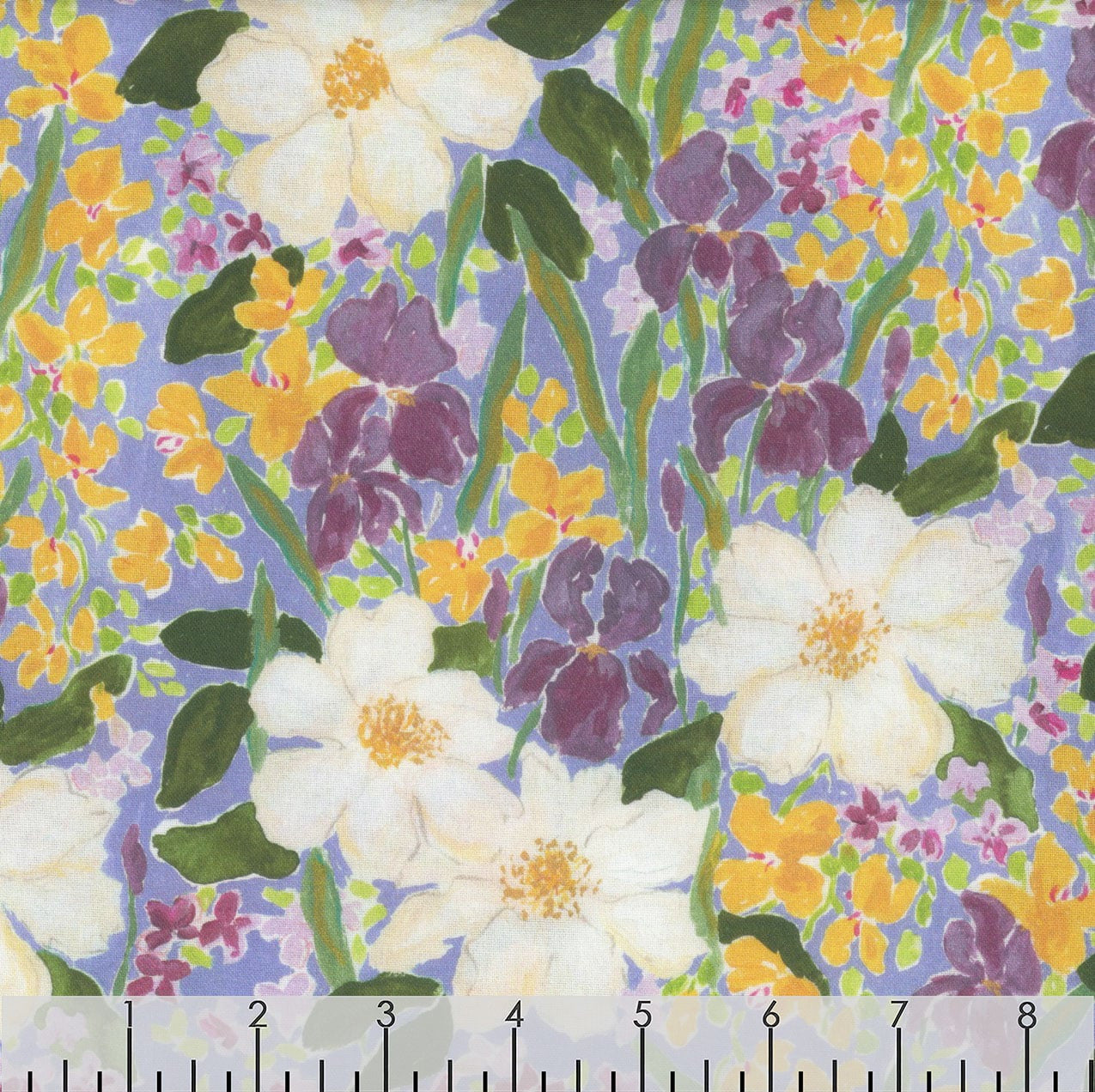 Dear Stella Mardi Gras Floral 100% Cotton Sold by the Yard