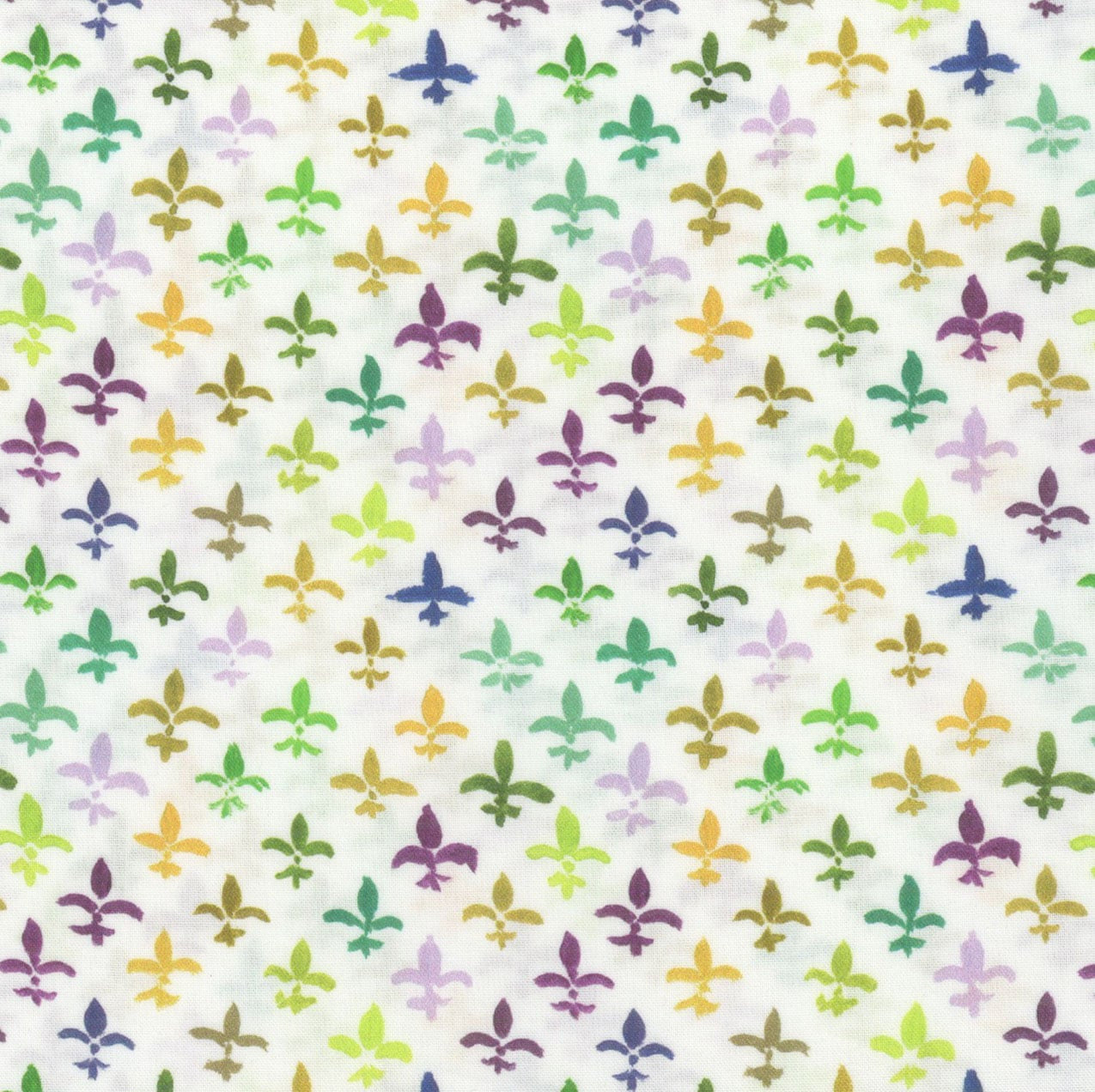 Dear Stella Mardi Gras Fleur De Lis 100% Cotton Sold by the Yard