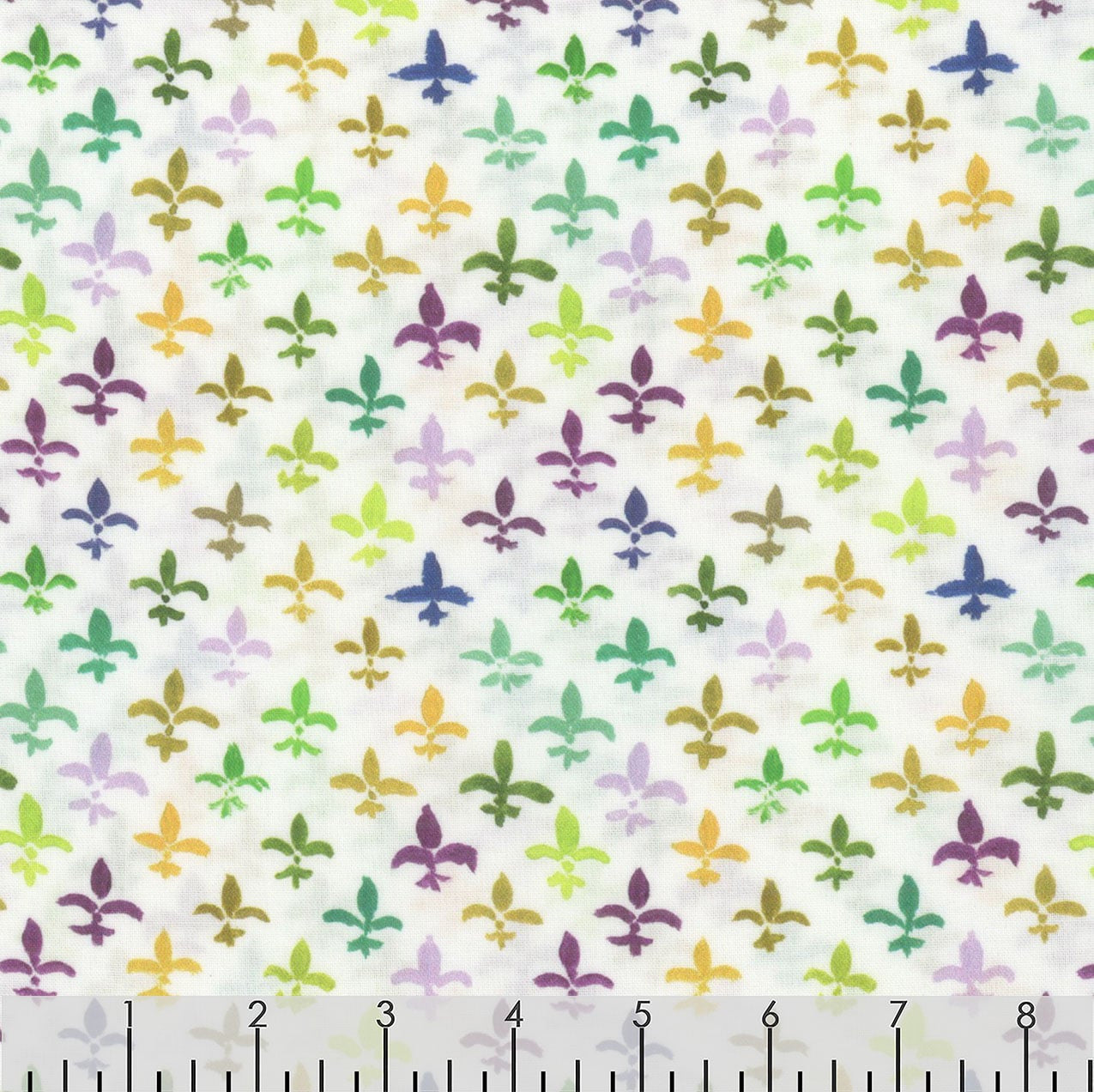 Dear Stella Mardi Gras Fleur De Lis 100% Cotton Sold by the Yard